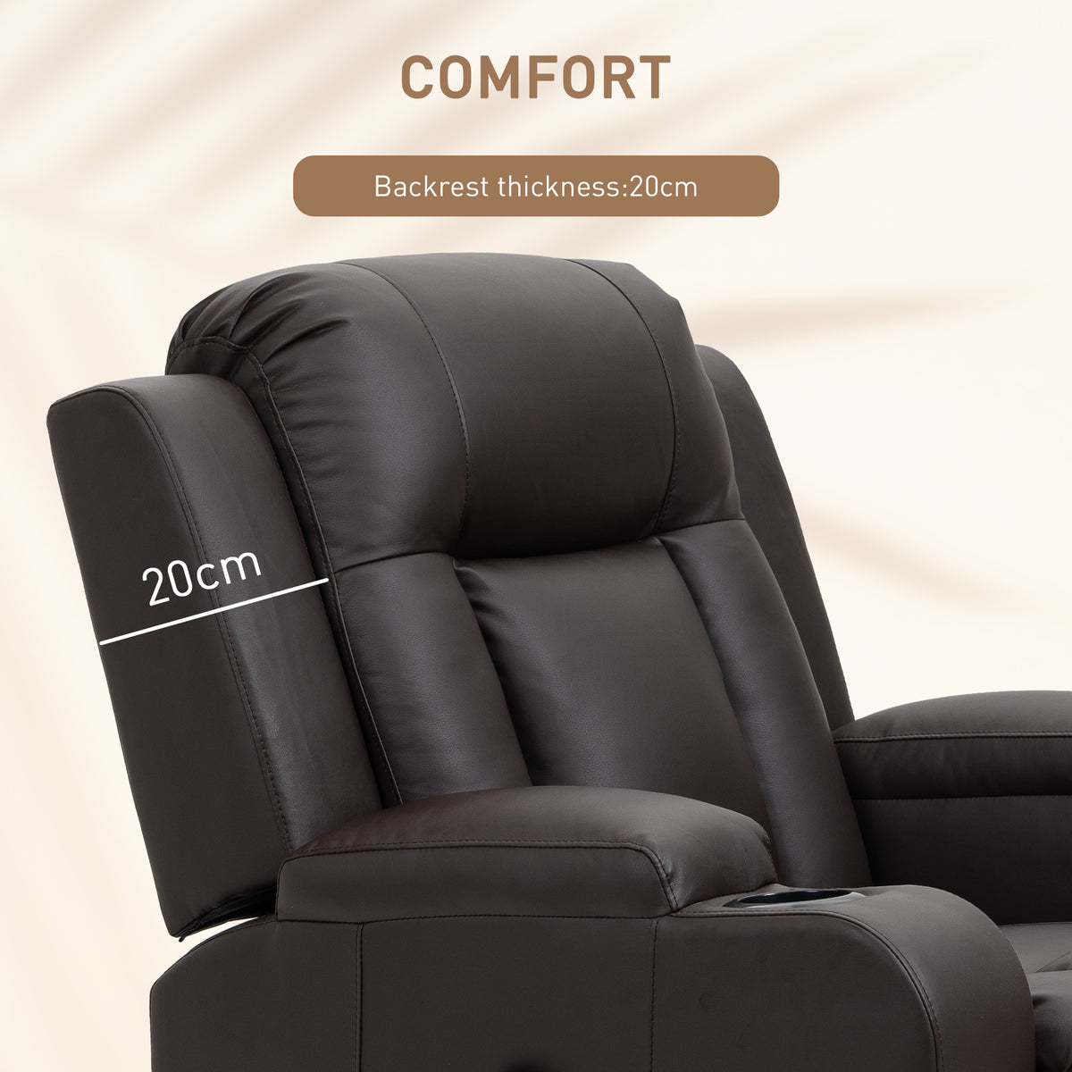 Swivel Massage Reclining Chair Faux Leather