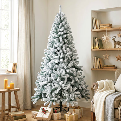 Snow flocked artificial Christmas tree 183 cm