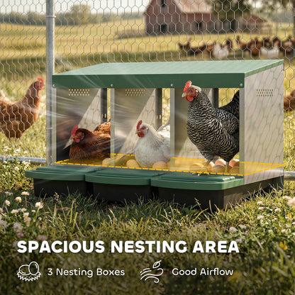Chicken nesting box in fir wood