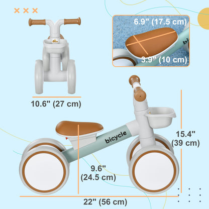 Bicicleta de equilibrio para bebé con cesta extraíble