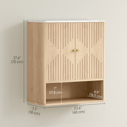 Bathroom wall cabinet with adjustable shelf