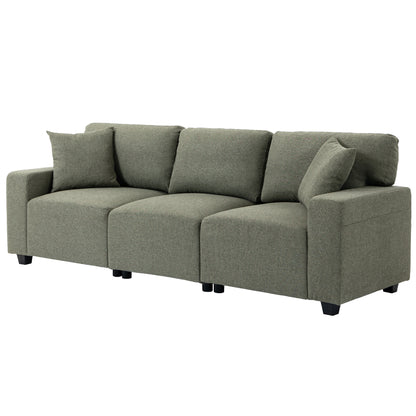 3-Seater Sofa with Side Pockets and Pocket Springs