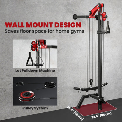 Wall Mount Cable Station Adjustable Pulley