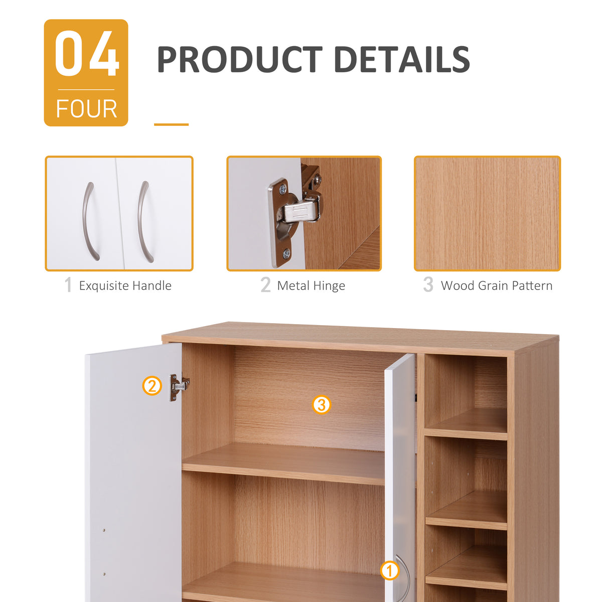 Mueble zapatero independiente de 3 estantes