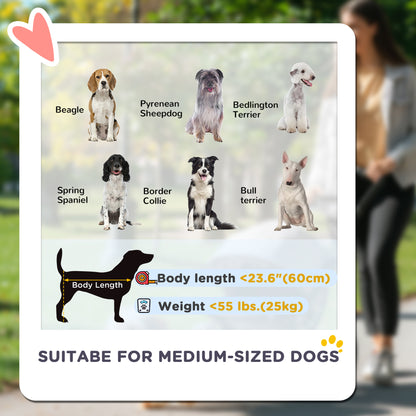 Foldable stroller for large dogs with shock-absorbing wheels