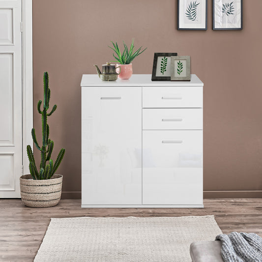 High gloss sideboard buffet with drawers