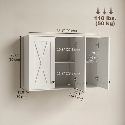 Armario de medicamentos de pared moderno de 3 puertas