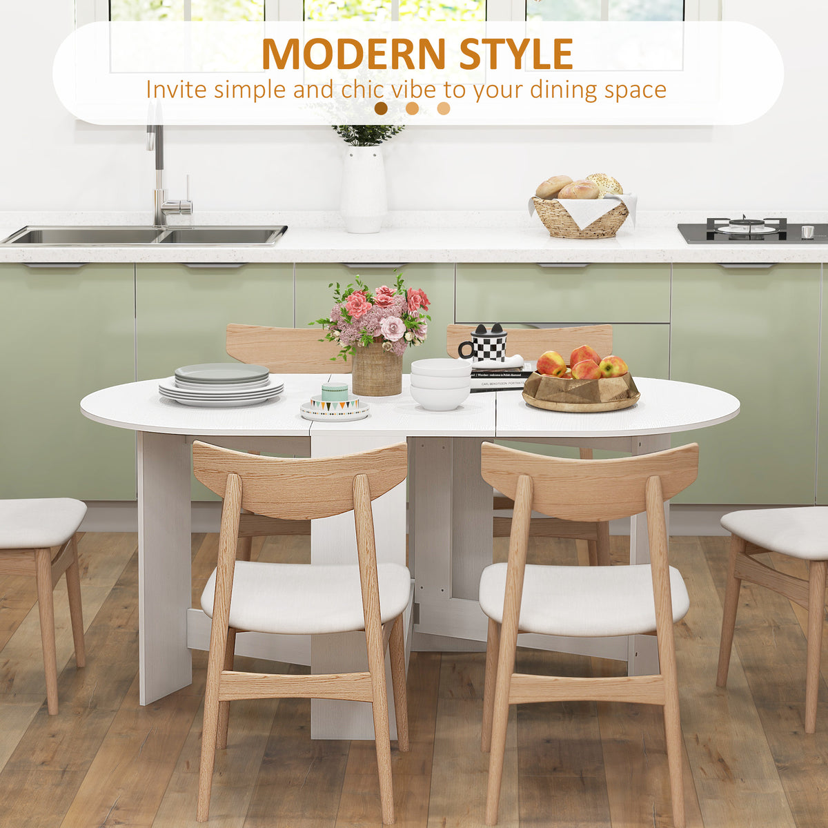 Oval Folding Dining Table