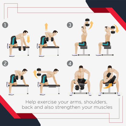 Adjustable Dumbbells 30 kg — Set of 14