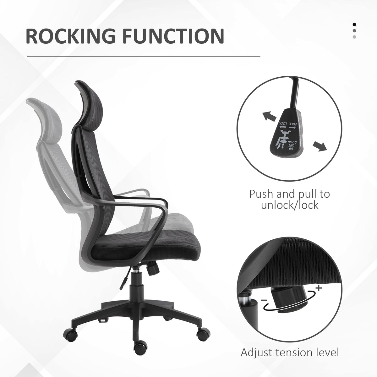 Ergonomic Office Chair with Adjustable Headrest