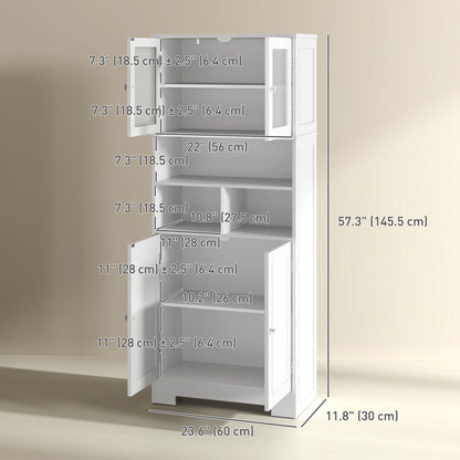 Armario de cocina independiente con puertas de cristal