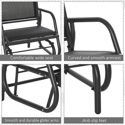 Outdoor Steel Patio Glider Chair