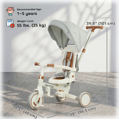 9-in-1 Convertible Tricycle with Safety Harness