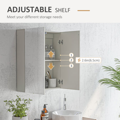 Wall-Mounted Mirror Medicine Cabinet 2 Doors
