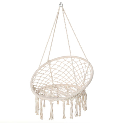 Silla hamaca colgante bohemia con flecos