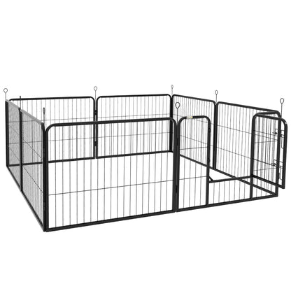 Parque para perros de 8 paneles, 23,5 pulgadas de altura