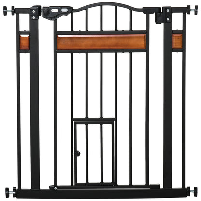 Extra wide dog gate with cat door