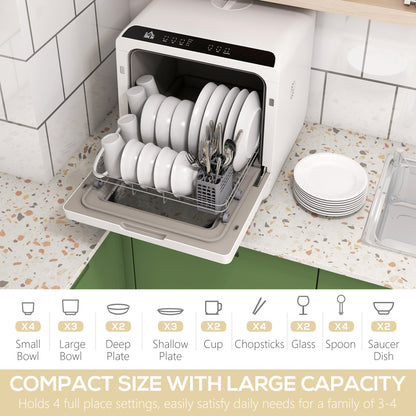 Portable Countertop Dishwasher 4 Place Settings 5 Programs