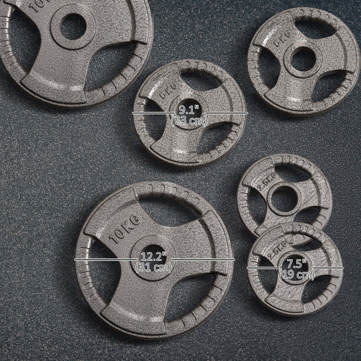 Grip Weight Plate Set for Strength Training — Set of 6