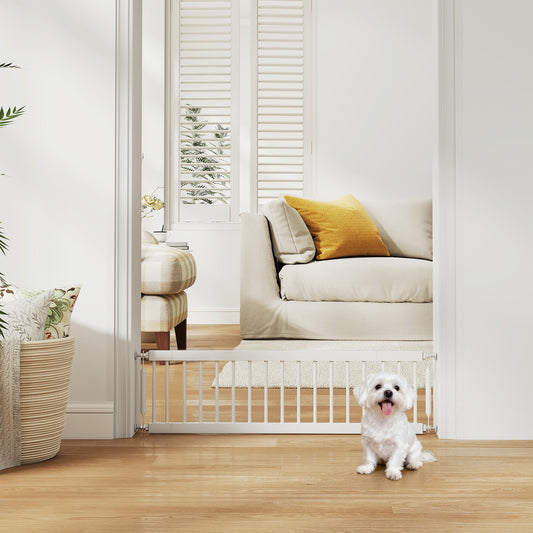Valla para perros ajustable 67-93 cm — blanco