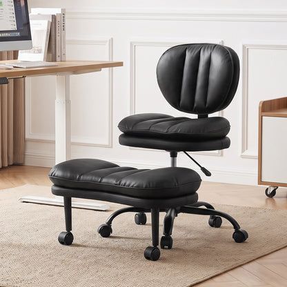 Ergonomic cross-legged office chair