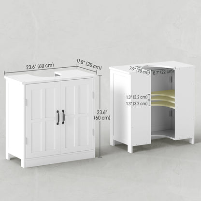 Under Sink Cabinet Double Door with Adjustable Shelf