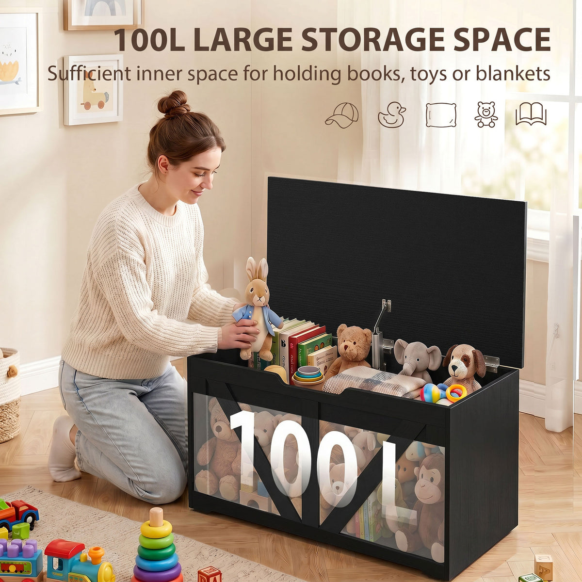 Rustic Storage Chest 80 cm