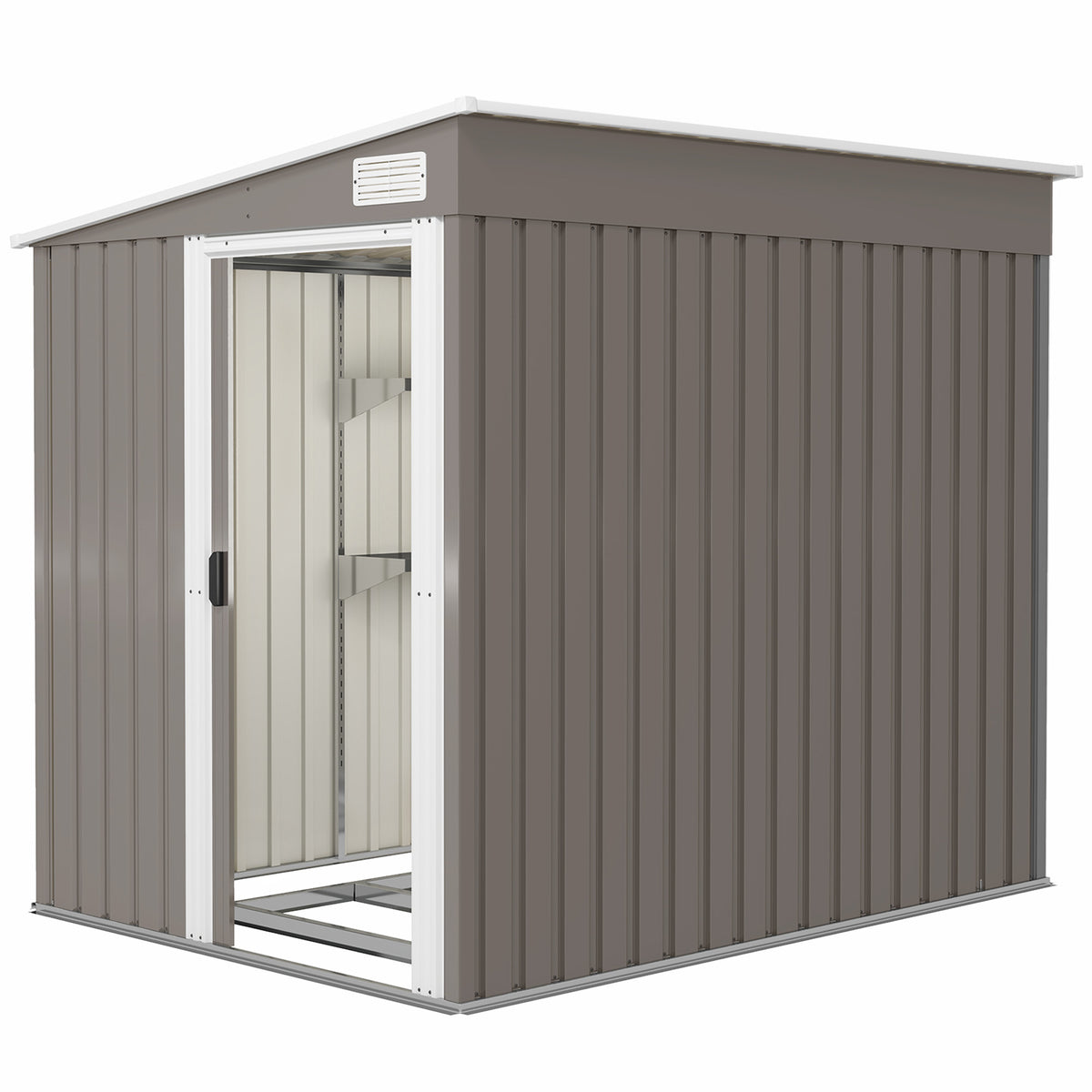 Galvanised Steel Lean-To Garden Storage Shed