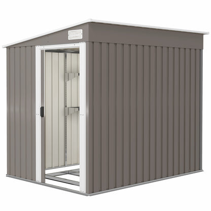 Galvanised Steel Lean-To Garden Storage Shed