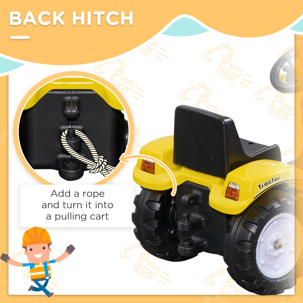 Kids Ride On Tractor with Front Loader