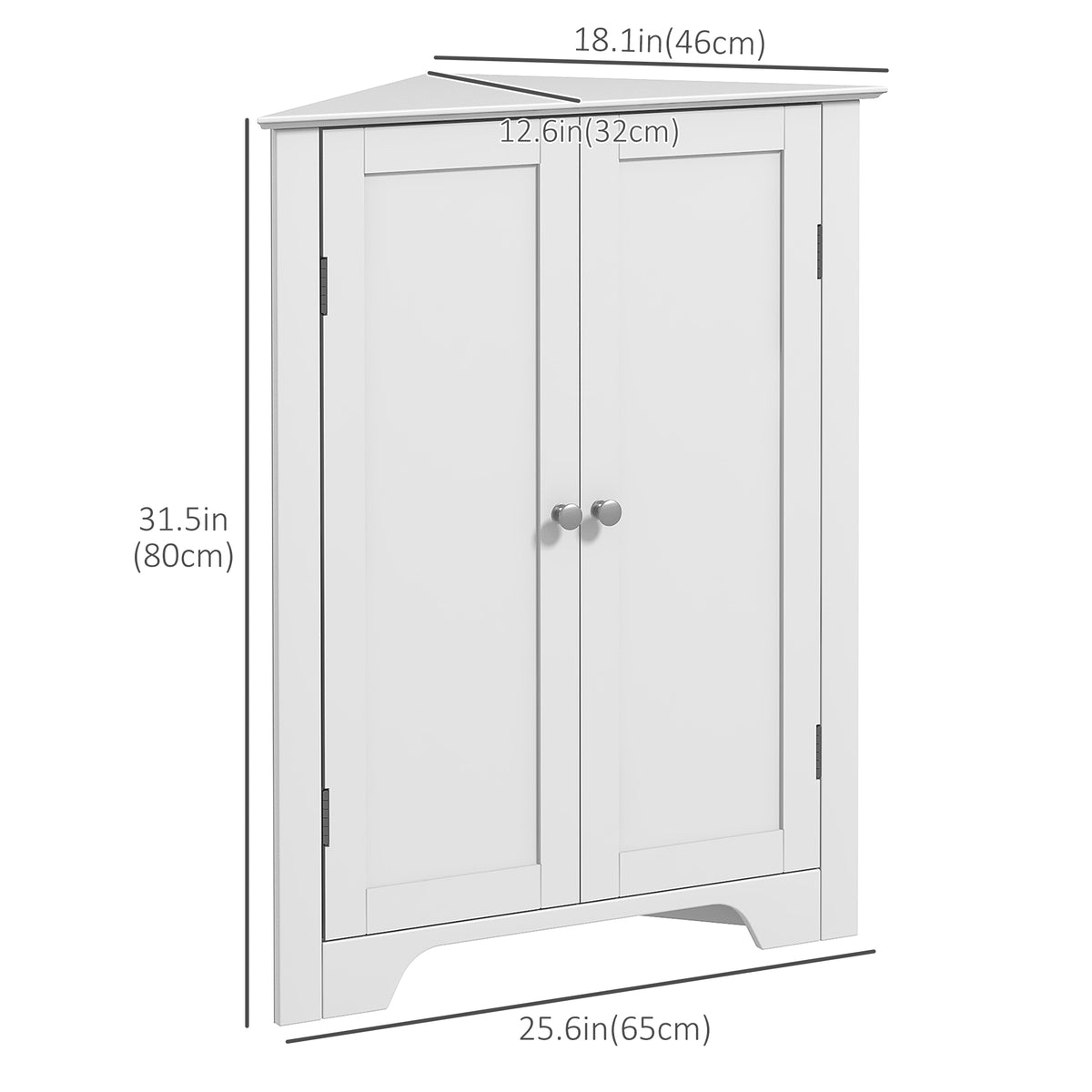 Mueble de almacenamiento esquinero moderno para baño