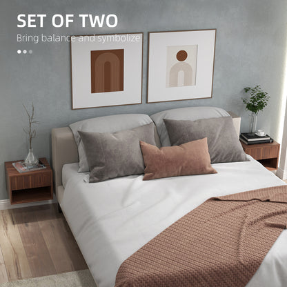 Mesitas de noche de pared con cajón, lote de 2