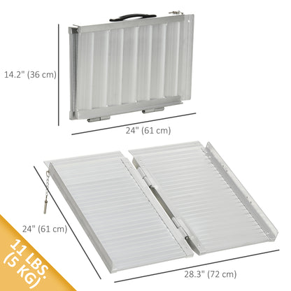 Folding Aluminum Wheelchair Ramp 2'