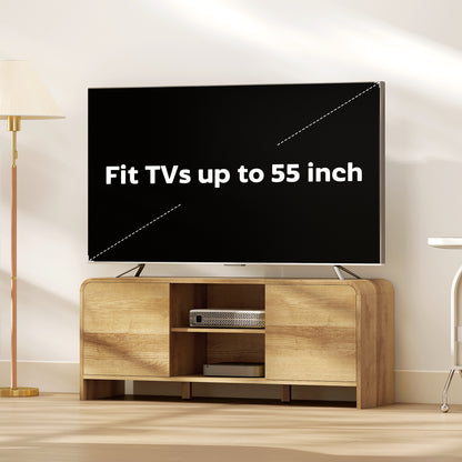 Mueble de TV estilo nórdico con armarios y estantes
