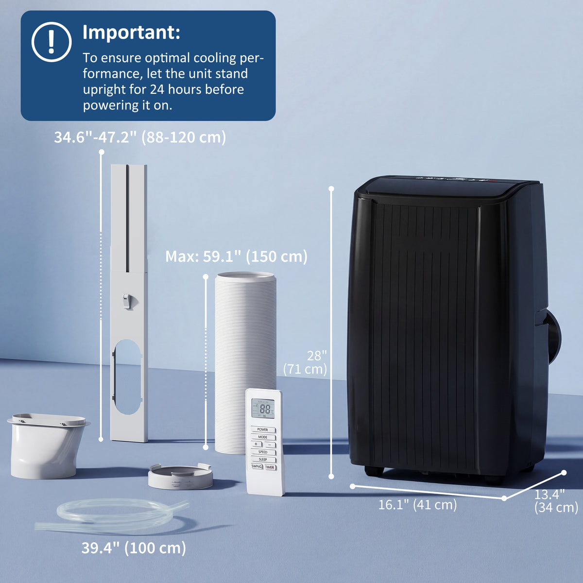 Portable Air Conditioner 5-in-1 14000 BTU WiFi