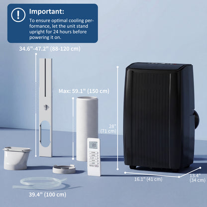 Portable Air Conditioner 5-in-1 14000 BTU WiFi