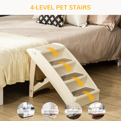 4-level portable folding pet stairs