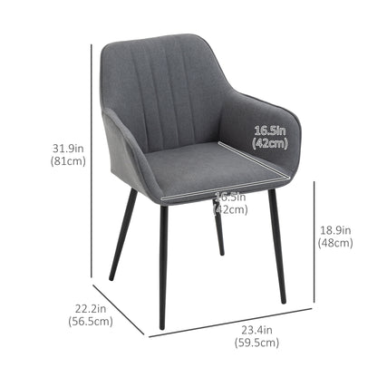 Silla de comedor lote de 2 de lino