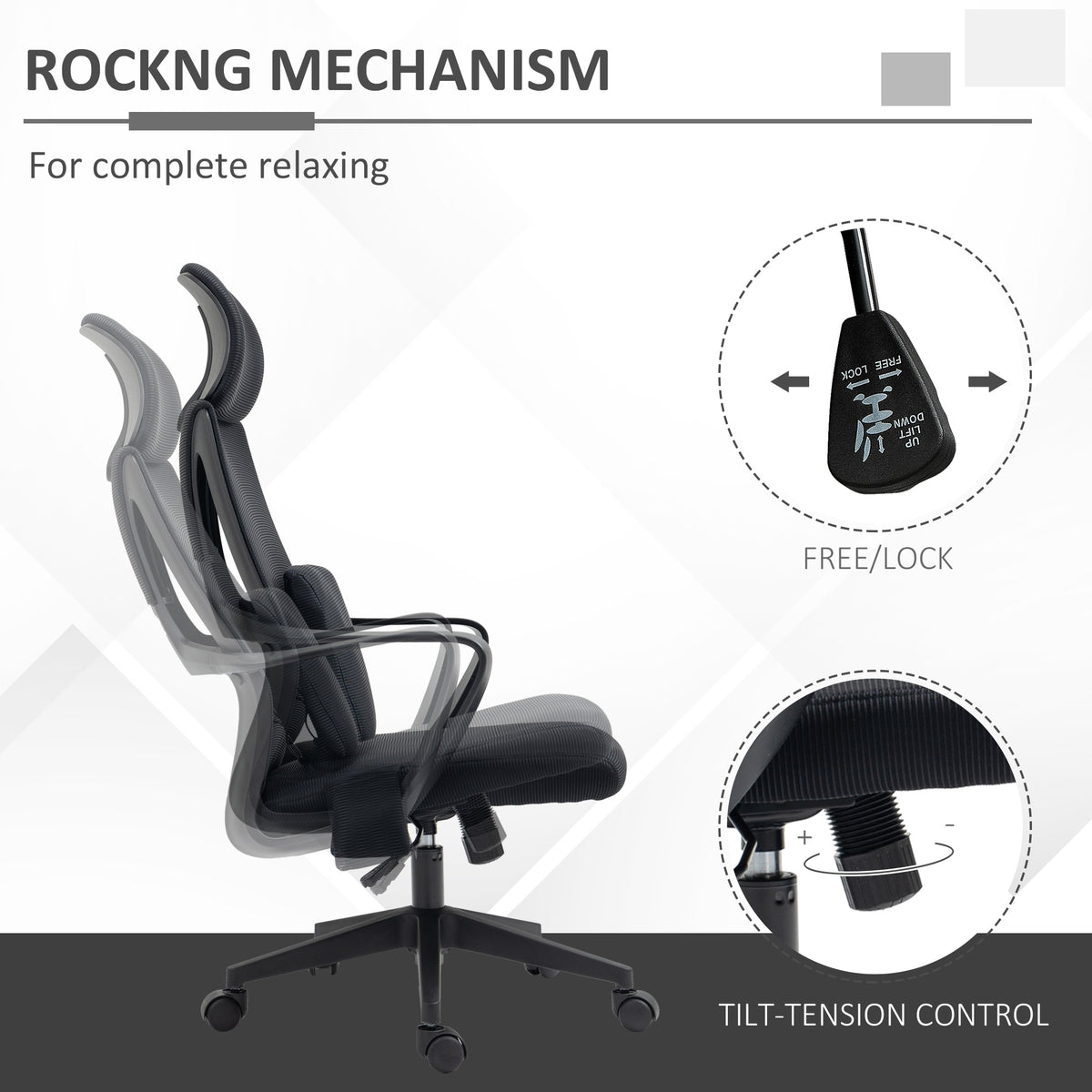 Ergonomic Office Chair with Massage Lumbar Support
