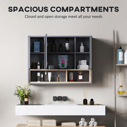 Wall mounted bathroom medicine cabinet with mirror