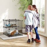 2-Tier Modular Cat Cage Enclosure