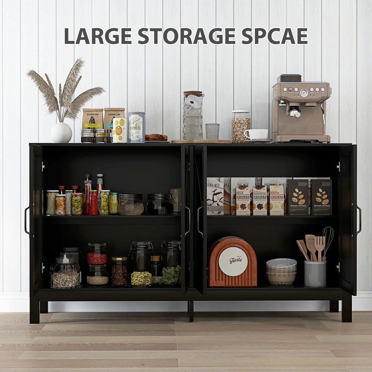 Farmhouse Buffet Sideboard with Barn Doors