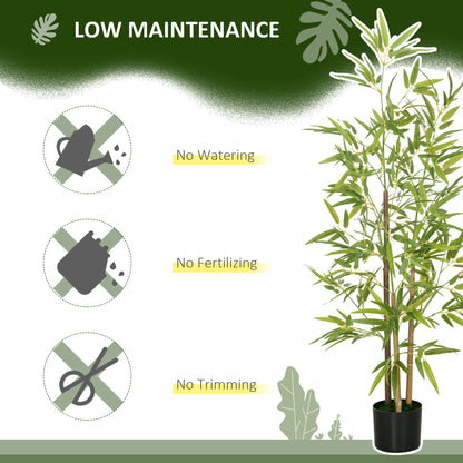 Artificial Bamboo Trees in Pot 6 ft — Set of 2