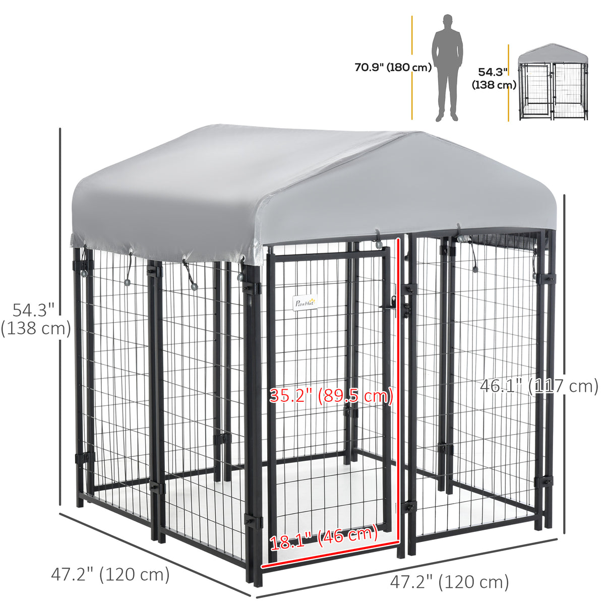 Outdoor Dog Kennel with Roof