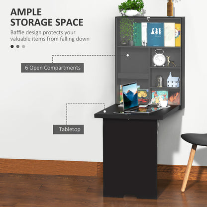 Wall mounted fold out convertible desk