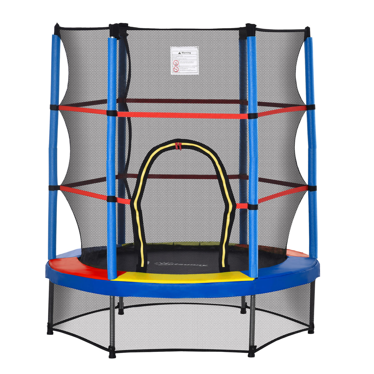 Springless Kids Trampoline with Enclosure Net — multicolour