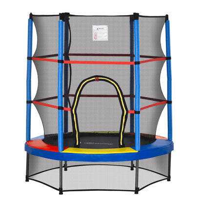 Springless Kids Trampoline with Enclosure Net — multicolour