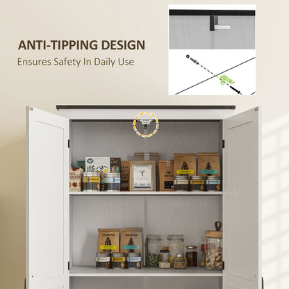 Farmhouse Pantry Cabinet with Drawer and Shelves