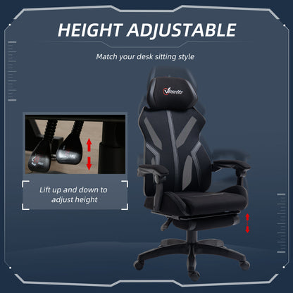 Ergonomic Gaming Chair with Footrest