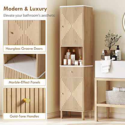 Bathroom Cabinet 66" Tall — Oak